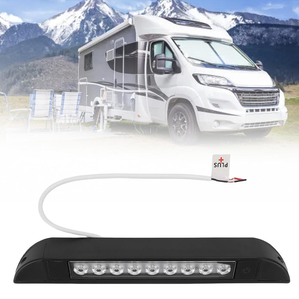 10 Inch RV LED Awning Porch Light 6000K Cool 12V 24V Down Angle Beam Utility Light Fixture for Truck Trailer Camping Car
