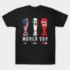 Men Black Print T-shirt World Cup 2026 Usa Mexico Canada No-Cut Transfer Paper Print Cotton Tshirt
