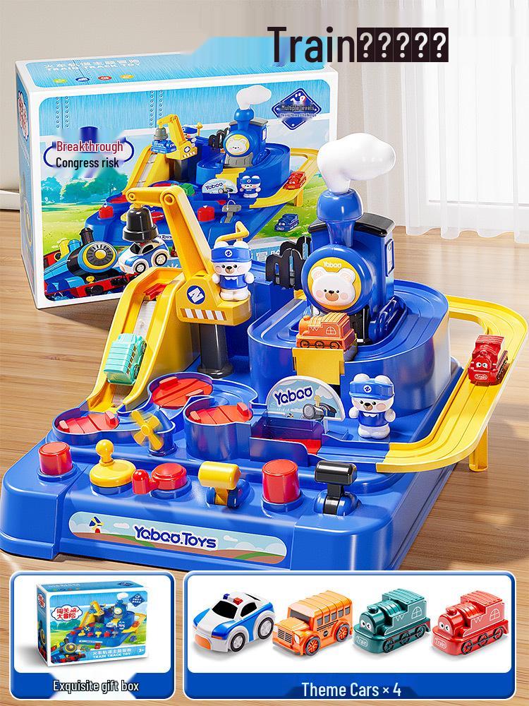 Rocket Space Adventure Track Car Toy for Kids – Educational Building & Parking Set