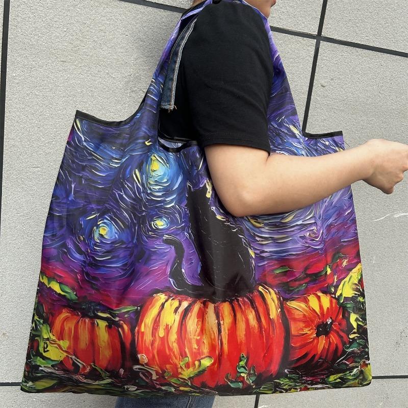Large-capacity Portable Ladies Backpack, Foldable In a Variety of Patterns, Fashionable Portable Shopping Bag, Suitable for Daily
