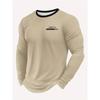 Vintage Men's Long Sleeve T-Shirt Streaks Print Top Spring Fall T-Shirt for Men 3D Striped Print Oversized Streetwear Clothing