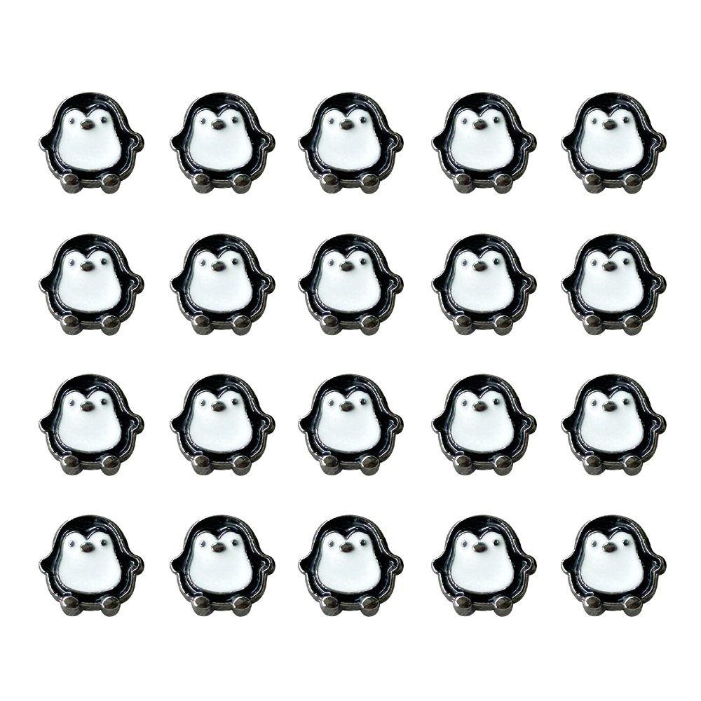 20pcs Mini Doll Penguin Buttons 8mm Doll Shoes Buckles Coat Buckles  1/6 Doll Clothes Accessories