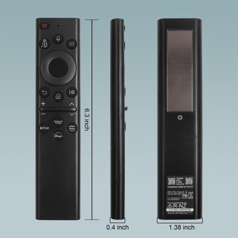 1 Piece Diy Accessories Bn59-01385A Replacement Voice Remote Control For Samsung Smart Tvs Solar Charging Remote