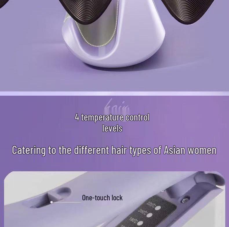 French Curling Iron: Splint Egg Roll, Negative Ion Hair Care, Safe Heat, 4-Speed Quick Styling