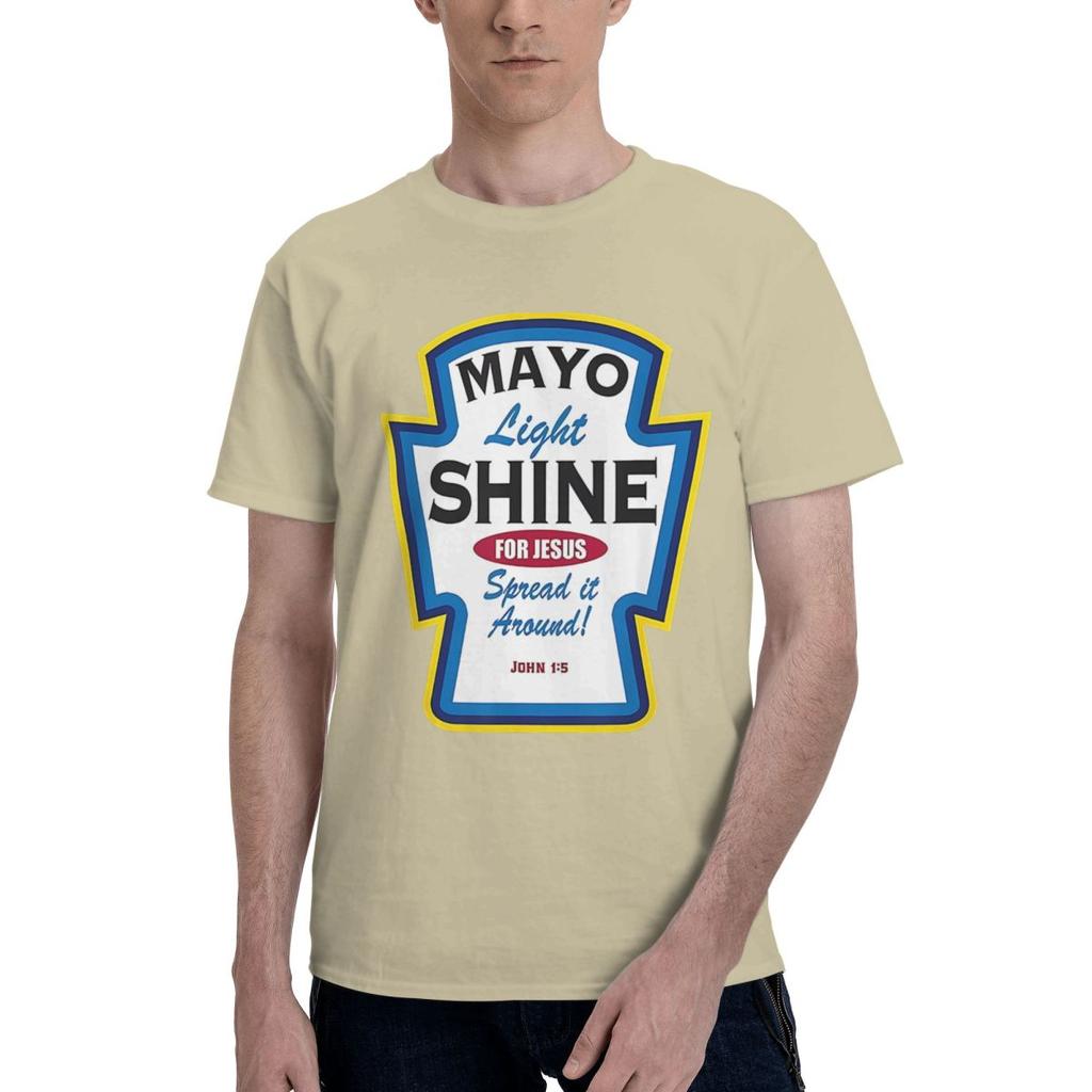 Mayo Light Shine 100 Cotton Casual Breathable Confortable Shirt Funny Ugus TShirts Mens Tops