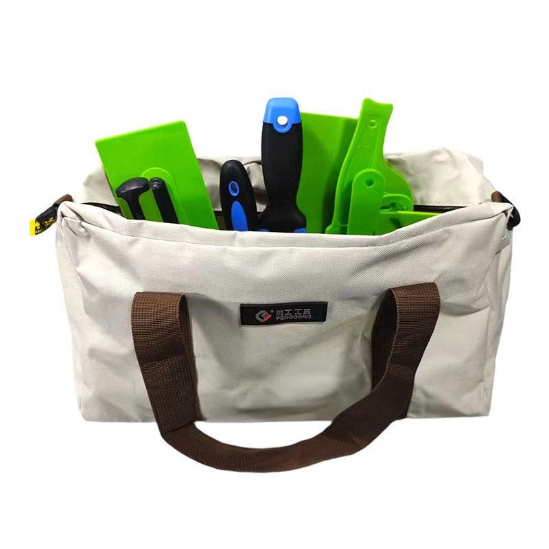 Penggong Tool Set: Plastic Mud Scraper, Trowel, Cement Box, Sandpaper Wipe, Stainless Steel Putty Knife, Spatula, Storage Bag