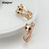 SIMJOO Fashion Cute Cat Fox Zircon Lady Ear Buckles