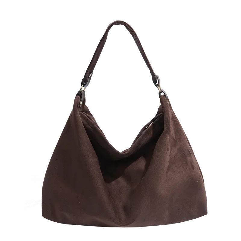 

Casual Zipper Solid Suede Shoulder Bags Fashi Sewing Thread Women s Crossbody Bag 2026 Youth Sweet Bags for Women кавовий