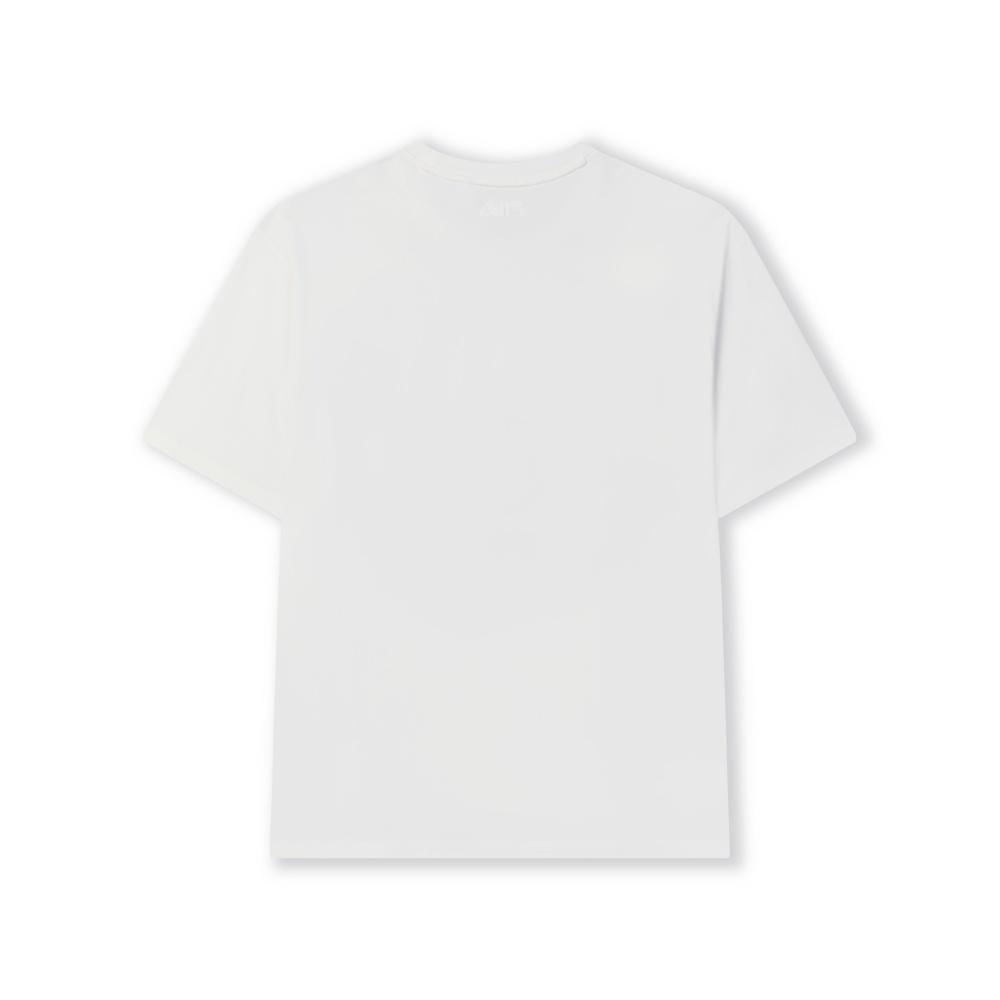 Fila X Maison Kitsune Fox Head Trendy Casual Sports T-Shirt Unisex Tops Cloud-White F11U529102F-WT