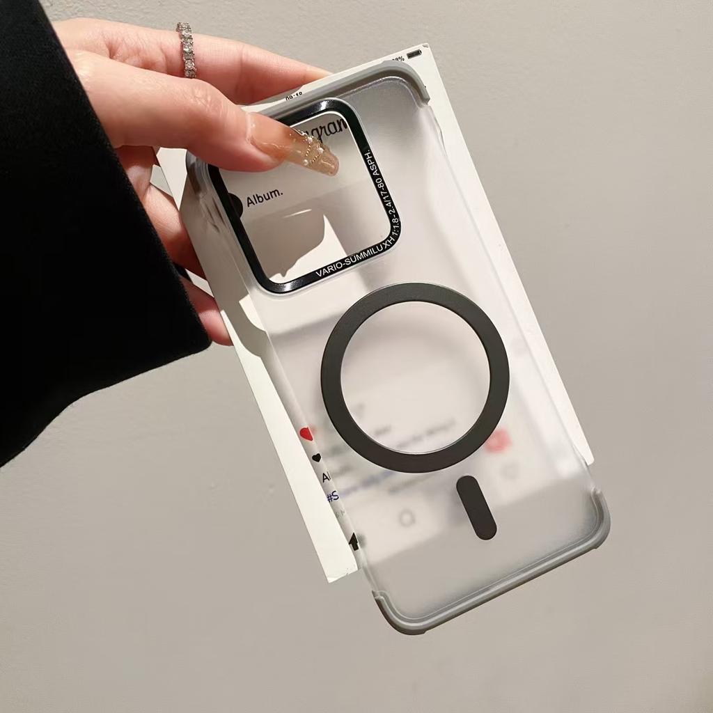 Custodia per telefono magnetica ultra-sottile senza bordi grigio titanio per Xiaomi 14 Mi 14 Pro Ultra cover posteriore in PC antiurto