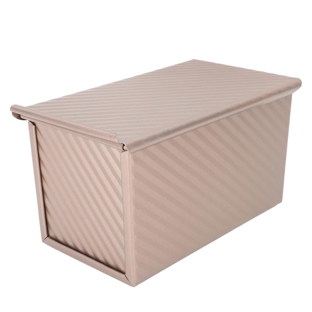 Multipurpose carbon steel loaf pan, oven-safe and dishwasher-safe (gold) with lid