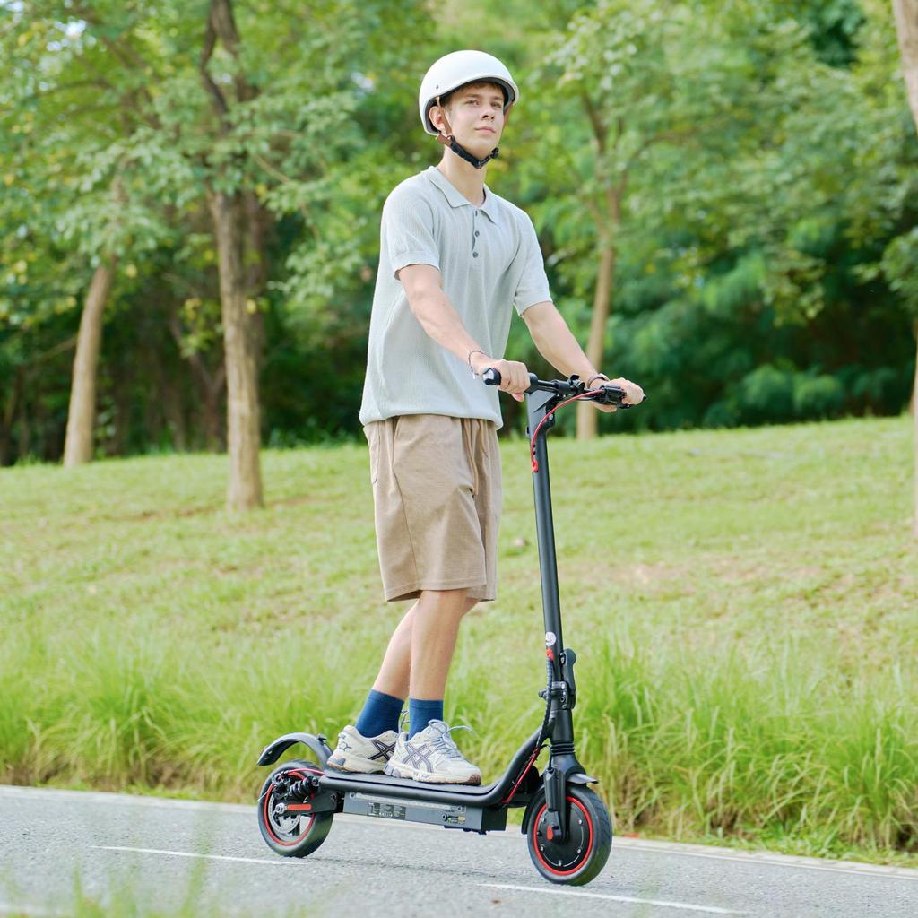 W7 Electric Scooter 650W 10.5Ah 8.5'' Pneumatic Tires Rear Disc Brake 25KM/H Max Speed 27-37KM Range Adult Electric Scooters