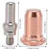 10pcs Rose Gold Plasma Cutter Electrode Tip Silver Brass Cutting Gun Consumables Set Nozzle Cutting Consumables Replacement