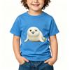 100% Cotton Sealook Cartoon Print Children's T-shirt Cute Manga Kids Tops Sports Breathable O-neck Tees Toddler Summer Anime T-shirt Funny T-shirt