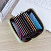 Women Fashion Zipper Mini Purse Artificial Leather Card Holder for Ladies Short Wallets