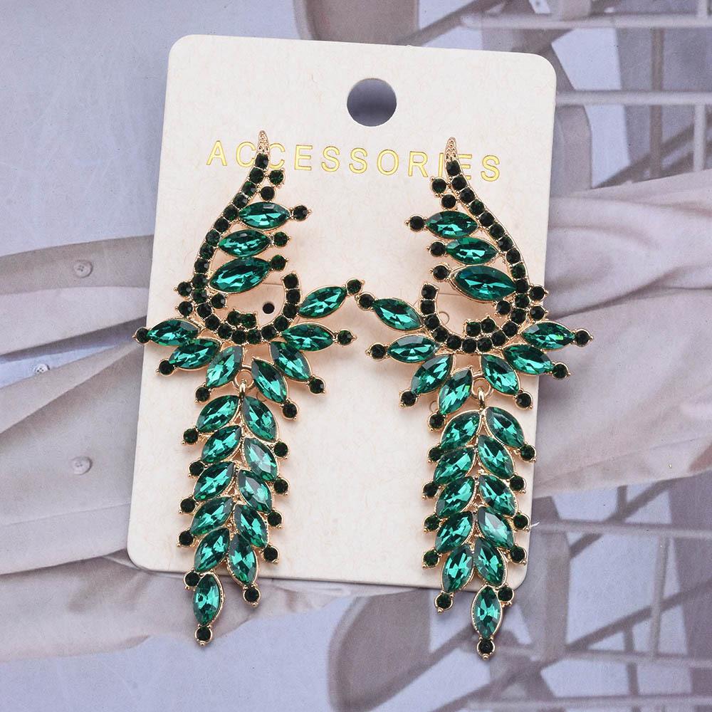 Tassel Geometric Za Colored Crystal Long Earrings Highquality And Fashionable Accessories