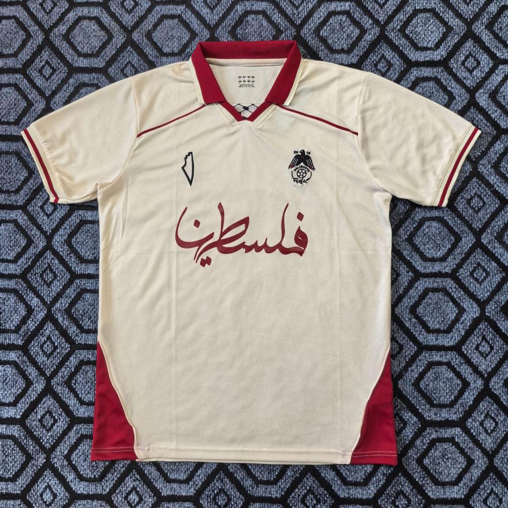 Retro Arabisch Fan Voetbalshirt Palestina - Pakistan Editie
