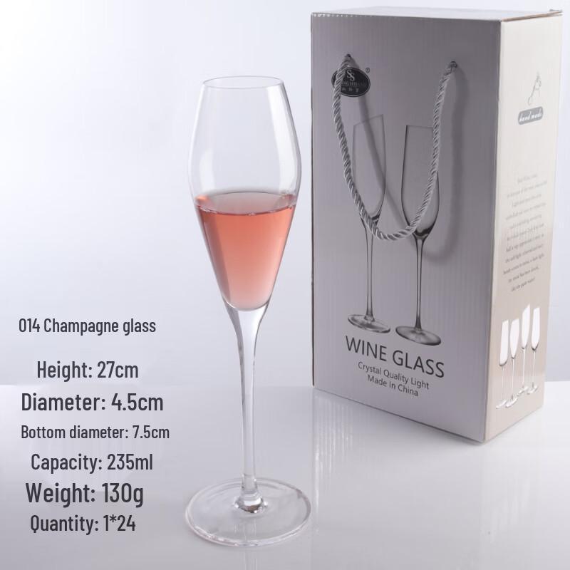 Shangqi 014 Crystal Champagne Flute & Cocktail Glass Set