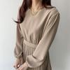 Early Autumn Elegant Lady High Waist Pleated Long Maxi Comfortable Dress Lightweight High Recognition Elegant with Flattering Chic Dress
