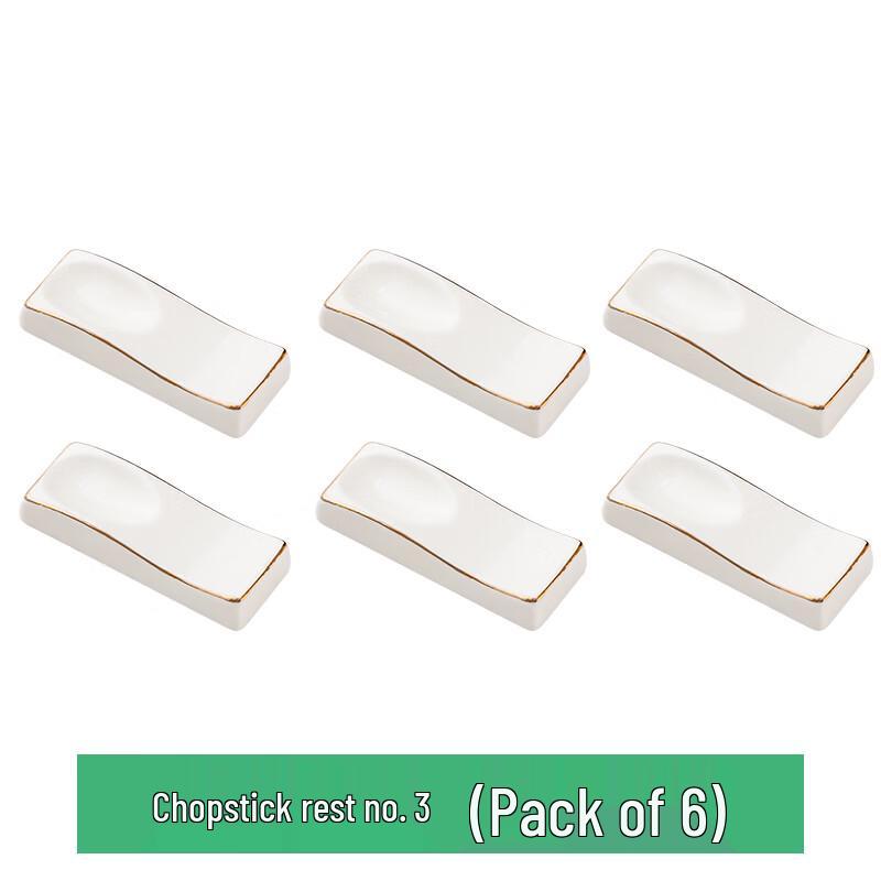 RuHan Gold-Trim Ceramic Chopstick Rest