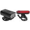 USB Rechargeable Bike Light Set Super Bright Front Headlight and Rear Taillights USB Charging Bike Light with Aluminum