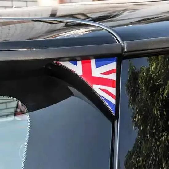 Car Styling Accessories For MINI Cooper F56 2Pcs Car Exterior Rear Back Trunk Tailfins Spoiler Wing 3D Sticker Decal Decoration