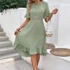 Women's Loose Casual Ruffle Short Sleeve Fashion Dress