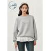 ZIHAN Cat Embroidery Pullover Sweatshirt
