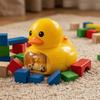 Early Education Yellow Duck Launching Toy Cartoon Design Ejection Toy Car  Baby Toys