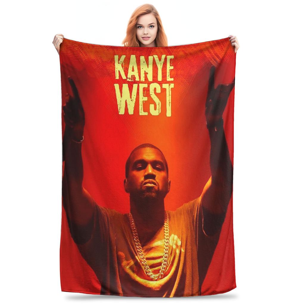 Hip Hop Kanye West Music HipHop Album Blankets Multi-function Flannel Throw Blanket for Couch Bedding Outdoor Throws Bedspread