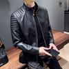 Spring and Autumn Leather Jacket Jacket Men's Handsome Trend Top
