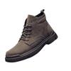 Spring And Autumn New High Quality Leather Boots Male Casual Motorcycle Ankle Boots For Men Lace -Up Basic Tooling Shoes Man