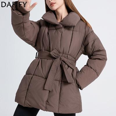 Damenmode Casual Herbst Winter Einfarbig Druck Langarm Jacken & Mäntel Daunenmäntel