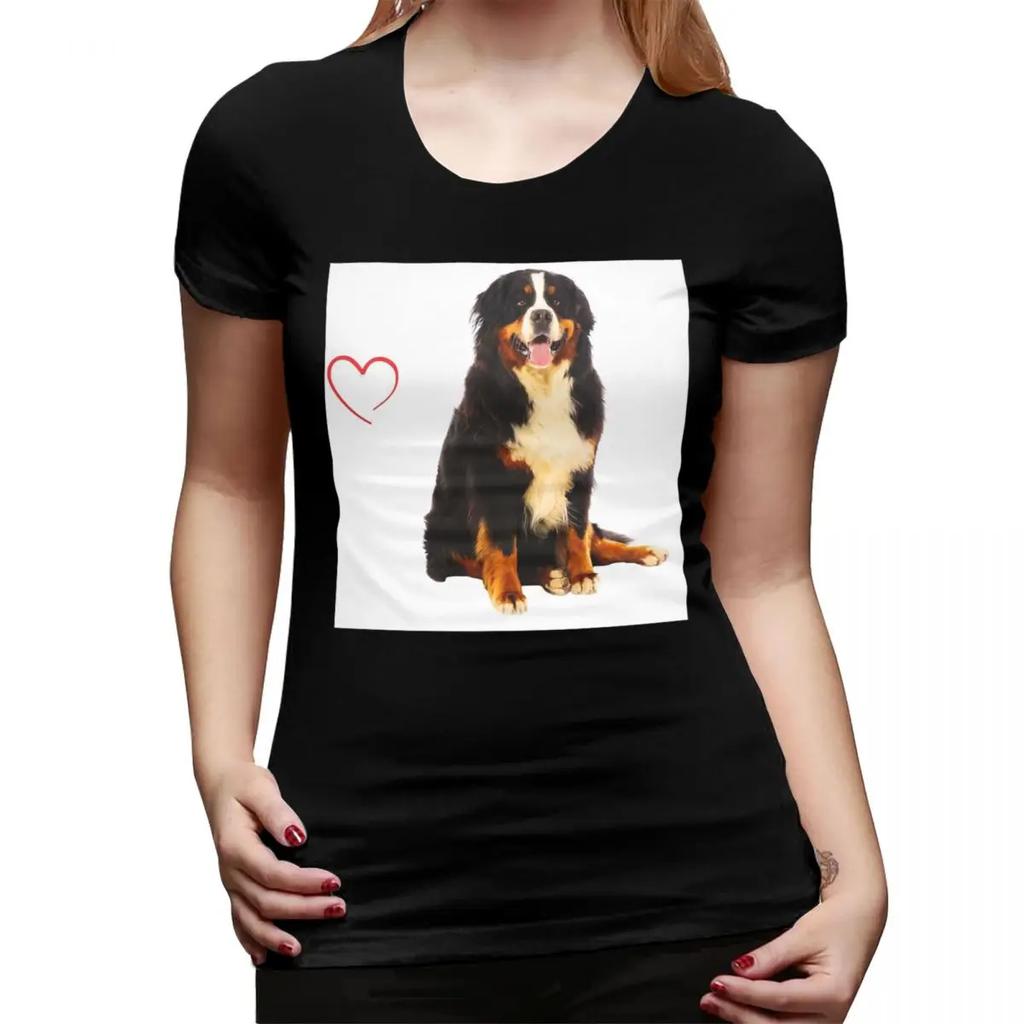 Bernese Mountain Dog Lover TShirt for Women ONeck Streetwear T Shirts Womens Tees Short Summer Clothes Tops