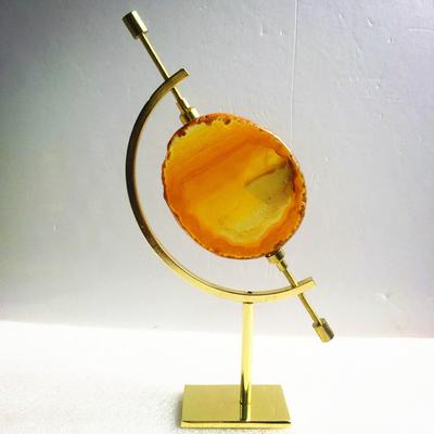 Gold Fashion Fixed Glass Ball Decorative Sphere Display Stand Home Decor Crystal Ball Base Ornament