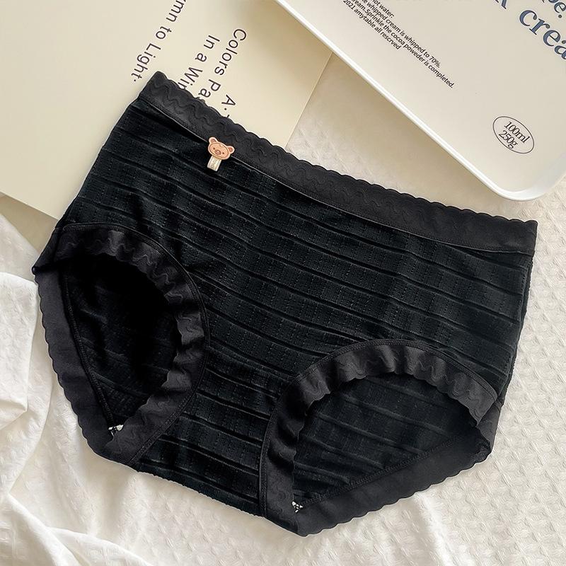 Undertøy Dame Bomull Antibakteriell Skritt Sporløst Midt midje Søte jenteunderbukser Tight Triangle Shorts for kvinner