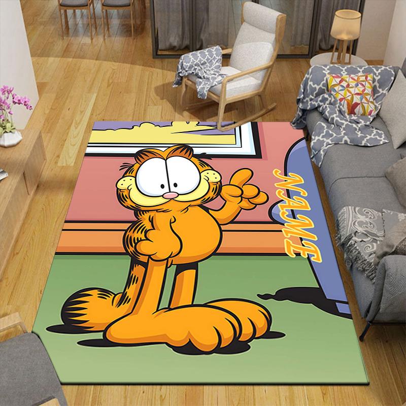 Custom 1Pc Garfield'S Playful Pose Rug Office Carpet Indoor Outdoor Entrance Doormat Nonslip Soft And Comfortable Living Room D291567