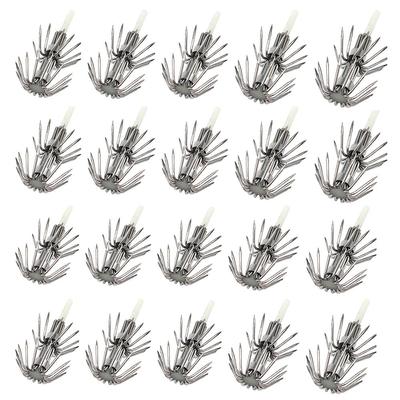 20PCS #2.0 - #4.0 Luminous Squid Jig Hooks Wood Shrimp Jig Umbrella Hooks