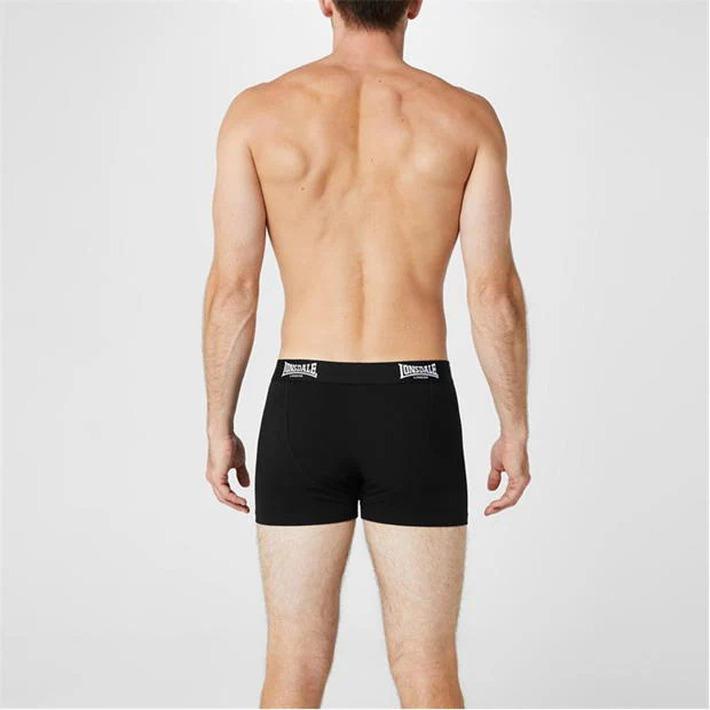 2x Lonsdale TRUNKS Boxer Shorts Black In Box, Size L