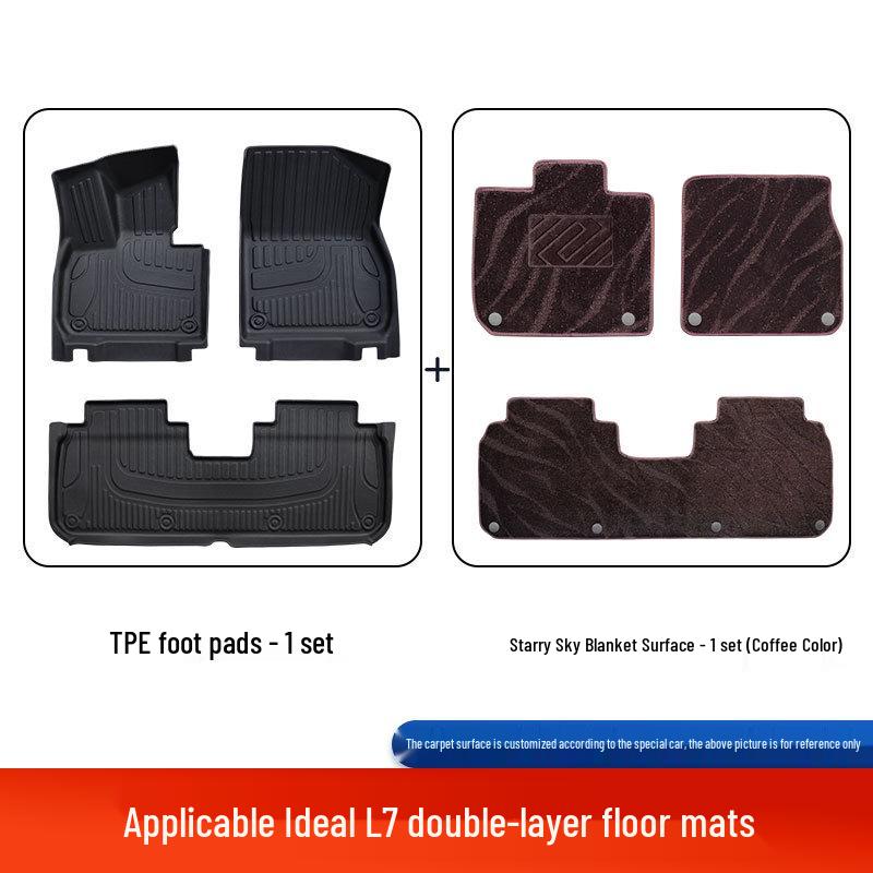 Custom Fit TPE Foot Pads for 25 Car Models, Original Car Color, Double Layer, Full Coverage