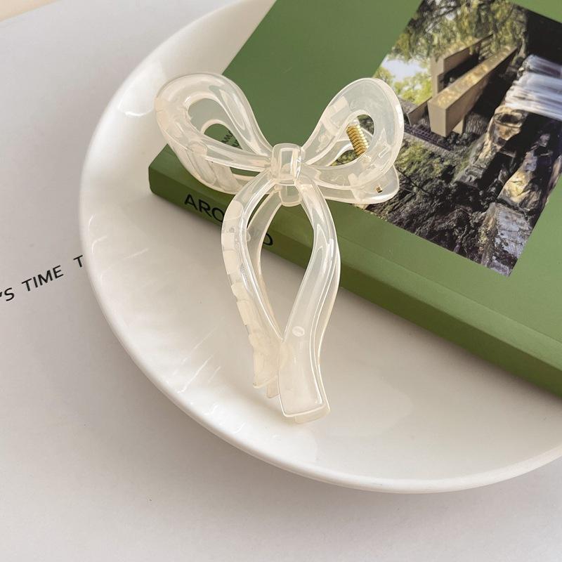 Akryl Barrette elegancka jednokolorowa spinka do włosów krab spinka do włosów Vintage proste akcesoria do włosów dla kobiet kucyk pazur klip kraby