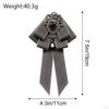 Bow Tie for Women Bowknot Necktie Vintage College Style Elegant Ribbon Formal Fashion Brooch Pin