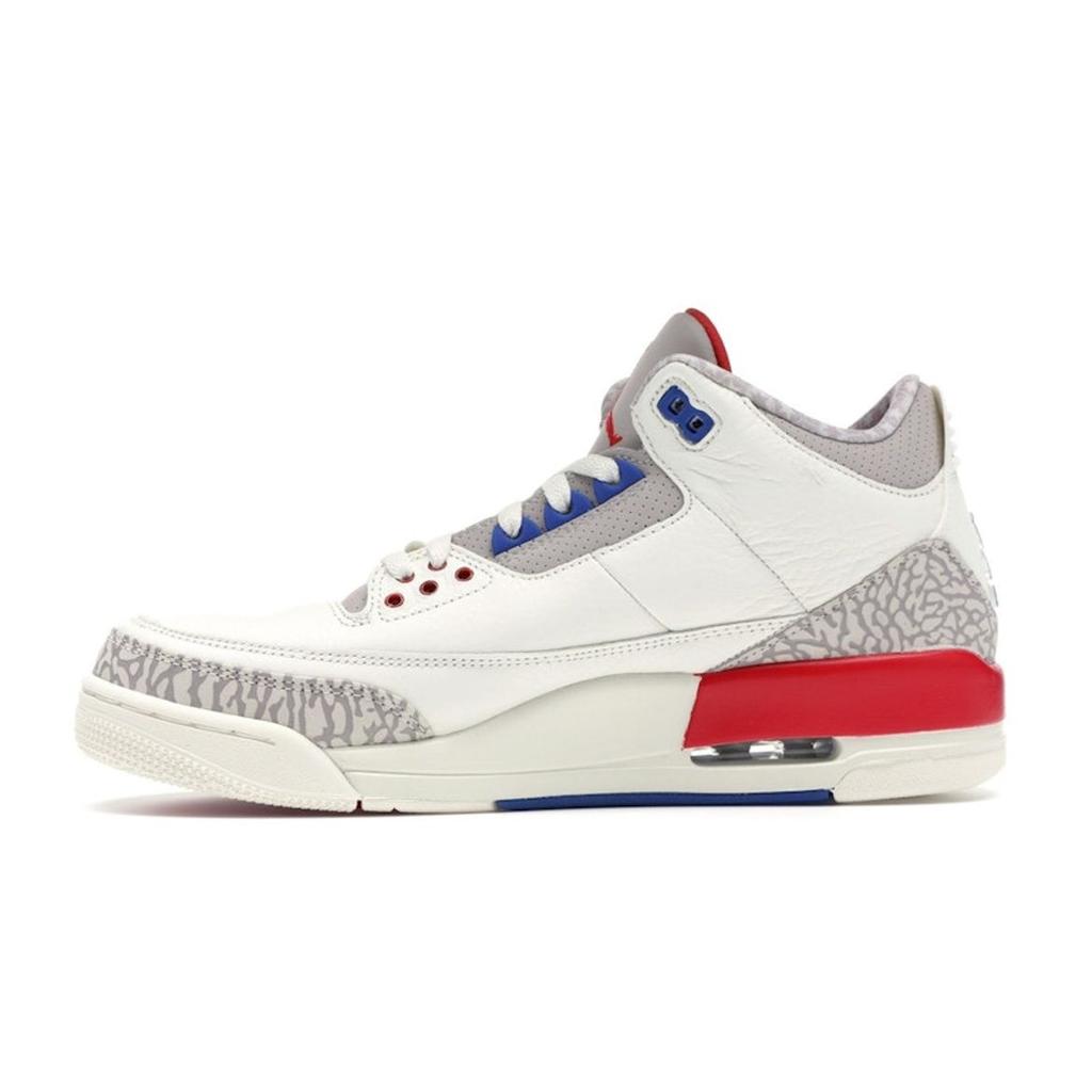 Air Jordan 3 Retro International Flight Men Sneakers White Sail Sport-Royal-Fire-Red 136064-140