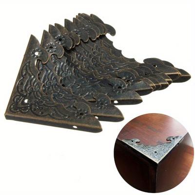 30 adet Pratik Metal Bronz Kitap Scrapbooking Albümü Menü Klasörü Köşe Koruyucuları Fotoğraf Albümü DIY için Köşe