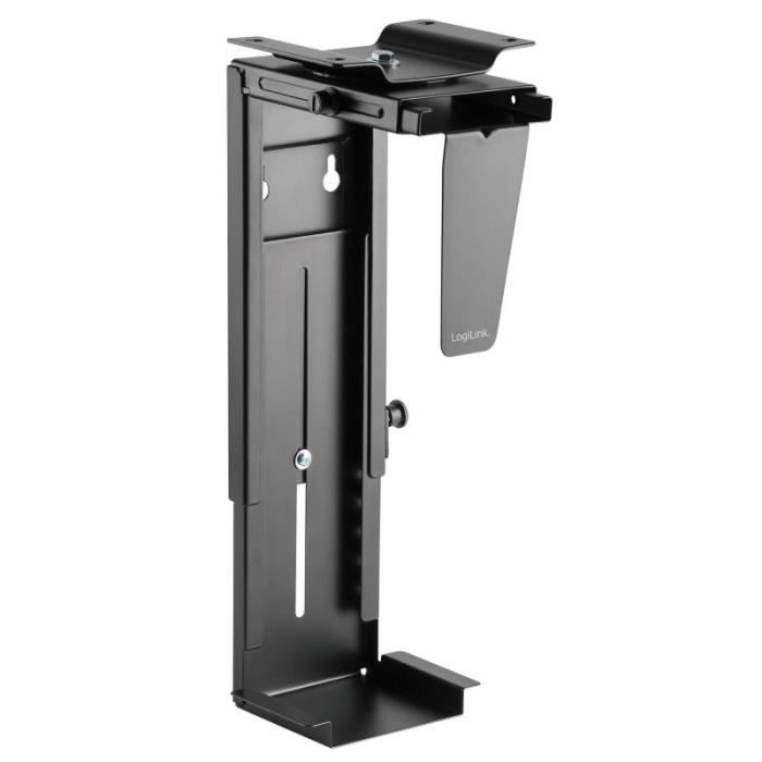 Porte-ordinateur - LogiLink - Réglable - Support Rotatif - Montage Sous Le Bureau - Noir