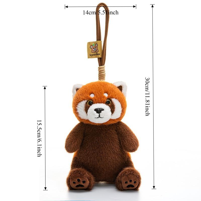 Cute Furry Raccoon Plush Toy Kawaii Soft Raccoon Plushie Pendant Cartoon Animal Backpack Accessories Home Decor Christmas gifts