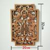3D Carved Camphor Wood Wall Hanging with Dragon Phoenix Flower Design Chinese Style Home Decor Living Room Decoration