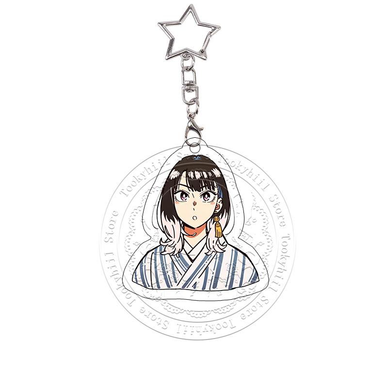 Anime Cartoon Akane-banashi Acrylic Keychain Bag Decoration Diy Cosplay Props Art Comic Cover Keyring Pendant Birthday Gift