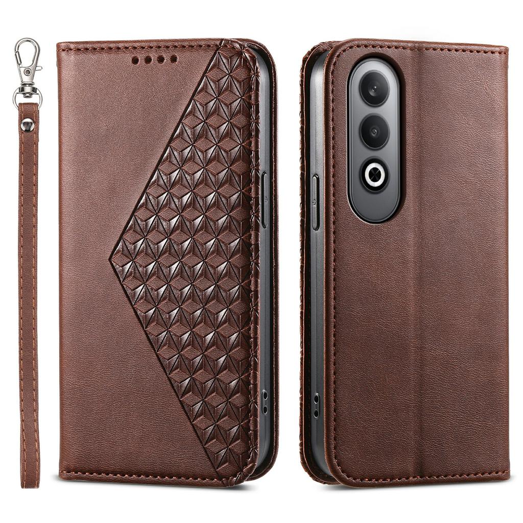 For Oppo K12/OnePlus Nord CE4 5G Case Calf Texture PU Leather Phone Cover with Wallet