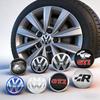 LMN1 VW Car Accessories Wheel Center Cover Stickers Hub Cap Sticker Tire Valve For VW GTI Polo Passat Golf Tiguan Jetta T-ROC Beetle